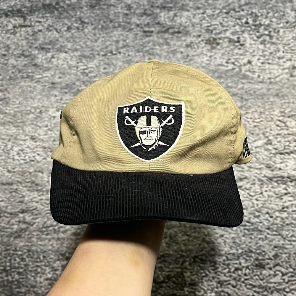 Vintage‎ Las Angeles Raiders Hat Snapback Adjustable Corduroy Brim 90s NFL